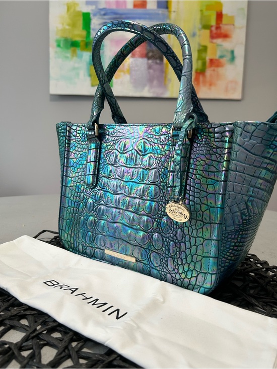 Brahmin Handbags - Brahmin Small Ashlee Blue Topaz Satchel